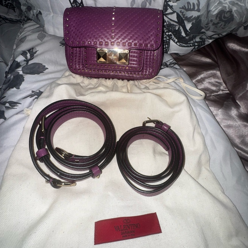 Valentino Garavani 2ways Purple Quilted Women's Bag